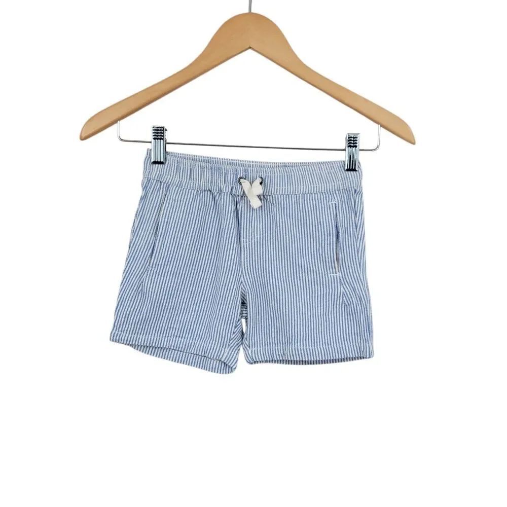 Adventure Wear Blue Stripe Drawstring Cotton Shorts Boys Size 6